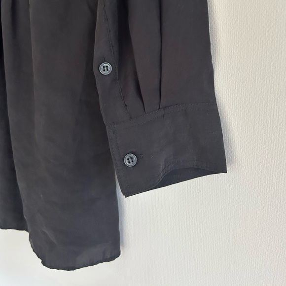 NWT ZARA Faux Wrap Long Sleeve Collared Mini Shirt Dress Scandi Minimalist Sz XS - Picture 13 of 16